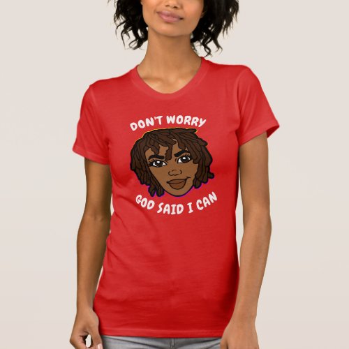 African American GOD SAID I CAN Mom T_Shirt