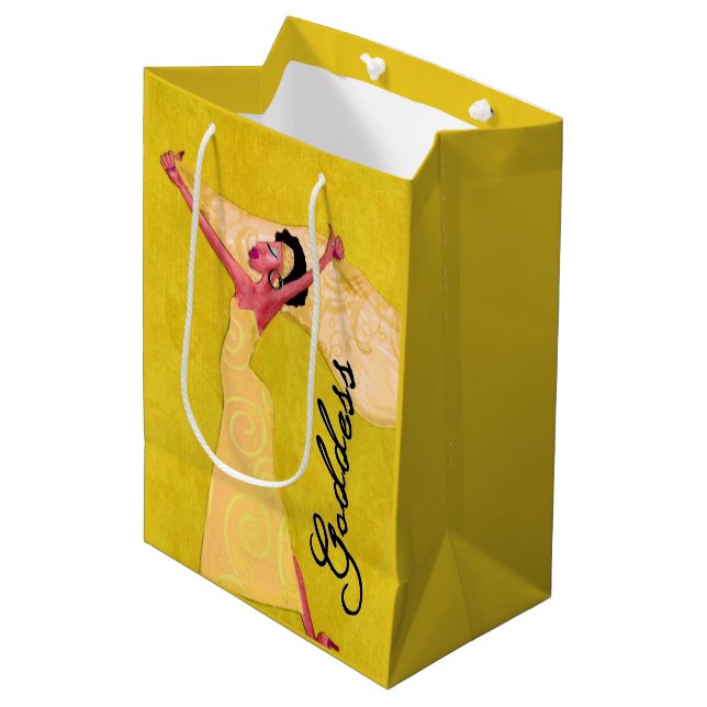 African American “Goddess” Medium Gift Bag (Front Angled)