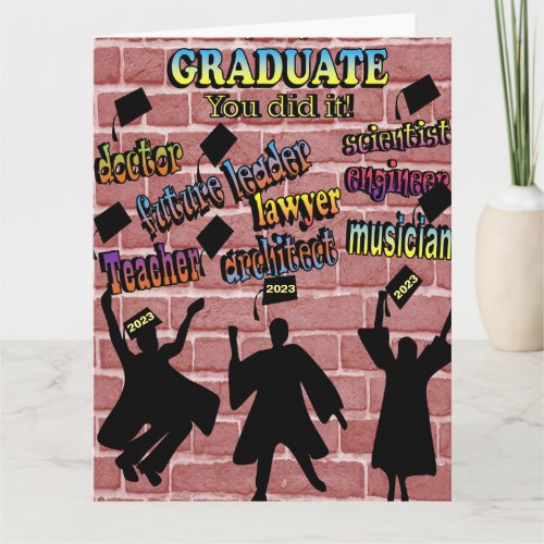 African American Graduate _ You Did It Colorful Card