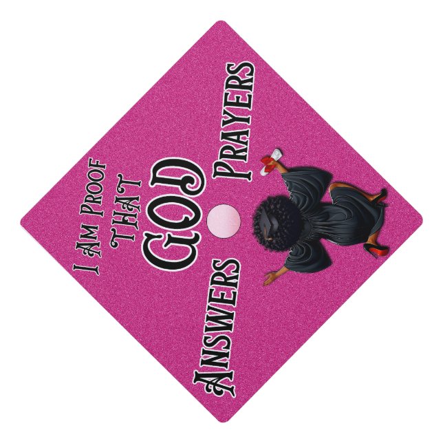African American Graduation Cap Topper (Front)