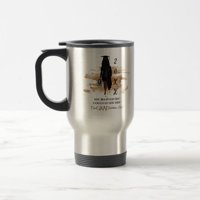 African American Graduation Mug Coffee Cup  (Left)