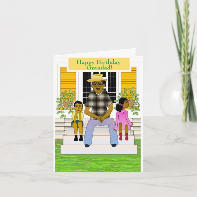 African American Grandfather Birthday Card (Front)
