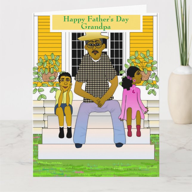 African American Grandfather Father's Day Card (Front)