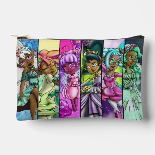 African American Group of Fairies Accessory Pouch