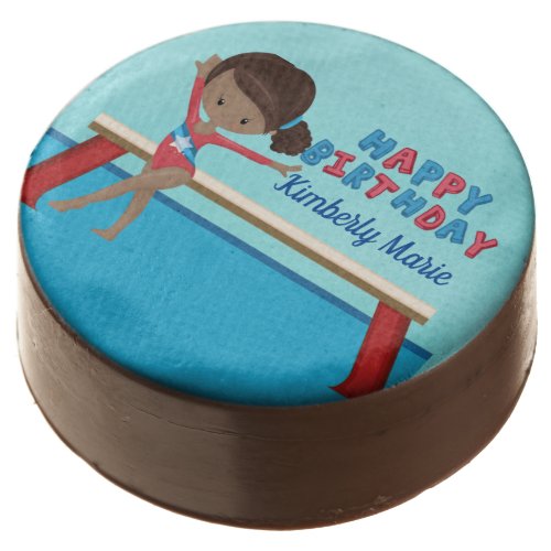 African American Gymnastics Girl Birthday Party Chocolate Covered Oreo