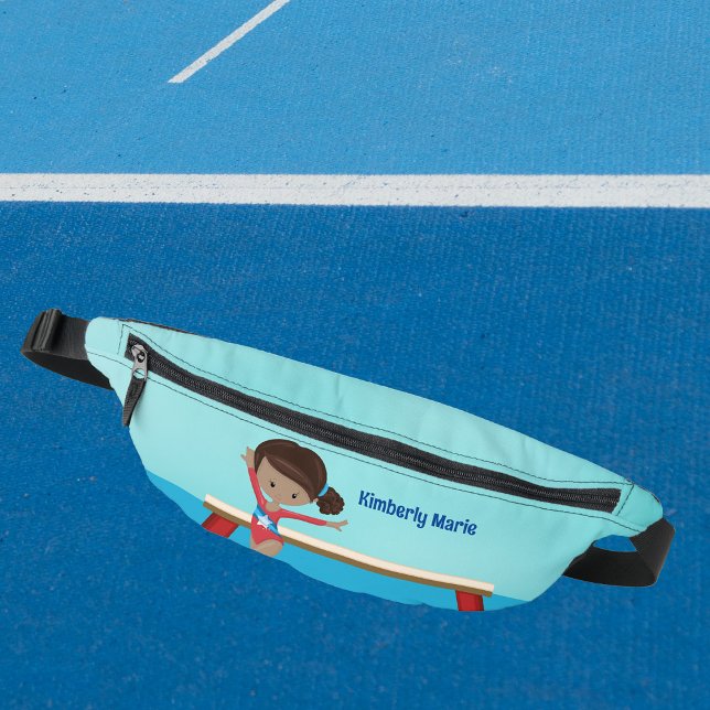 African American Gymnastics Girl Cute Custom Fanny Pack (Creator Uploaded)