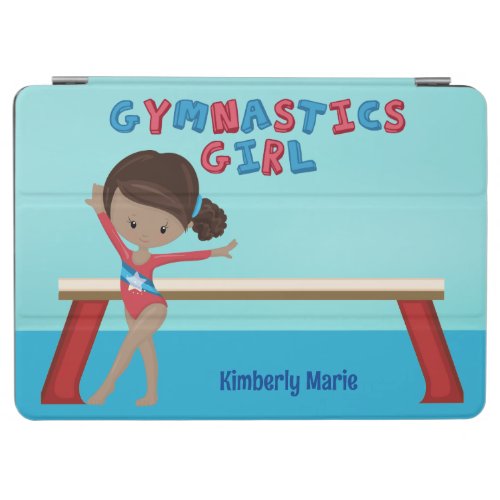 African American Gymnastics Girl Cute Custom iPad Air Cover
