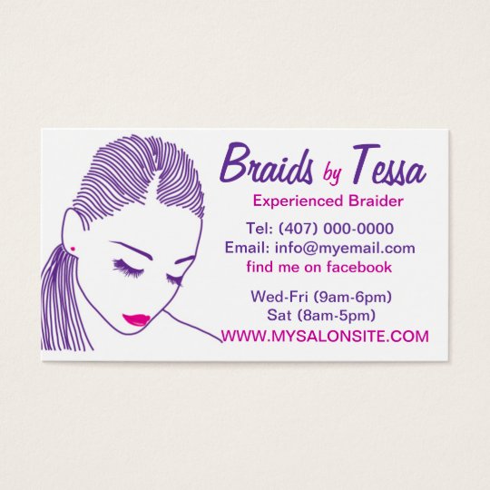 African American Hair Braiding Salon Business Card Zazzle African American Hair Braiding Salon Business Card