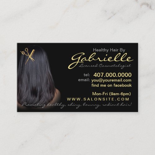 African American Hair Salon Business Cards