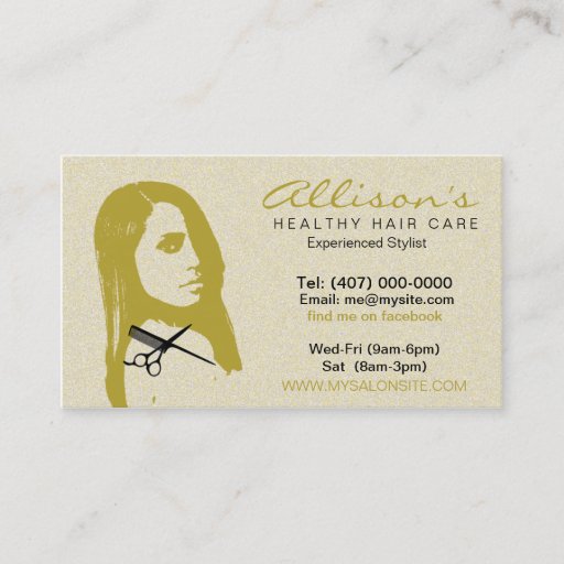 Customizable African American Hair Salon Business Cards 003