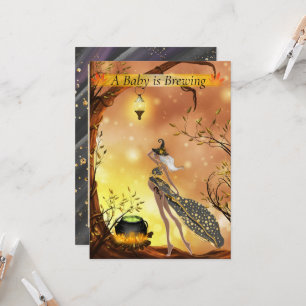 African American Halloween Baby Shower Invitation