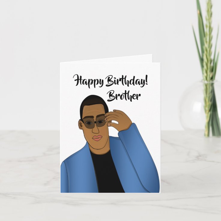 African American Handsome & Gifted Brother Card | Zazzle