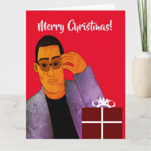 African American Handsome & Gifted Male Christmas Card