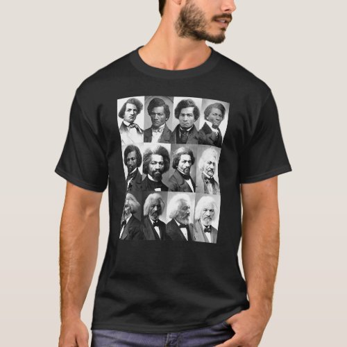 African American History Frederick Douglass Black  T_Shirt