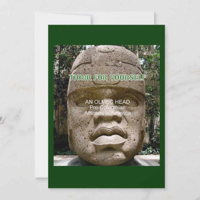 African American history Olmec head  flyer Invitation (Front)