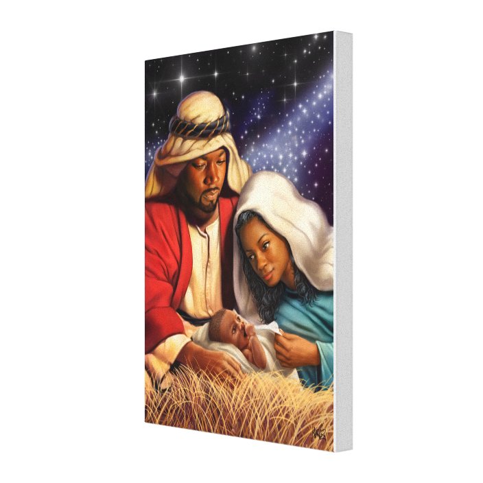 African American Holy Family Painting Canvas Print | Zazzle.com