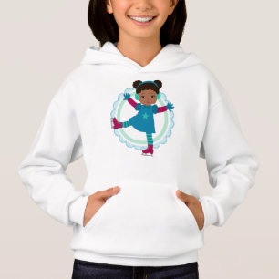 African American Ice Skater - Winter Sports Skatin Hoodie