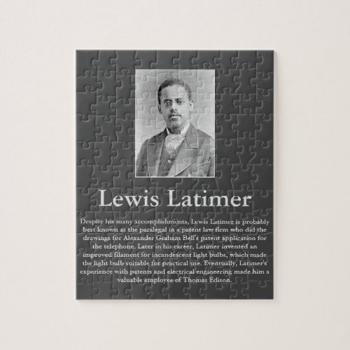 African_American Inventor Lewis Latimer Template Jigsaw Puzzle