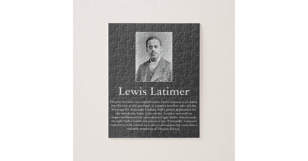AfricanAmerican Inventor Lewis Latimer Template Jigsaw Puzzle Zazzle