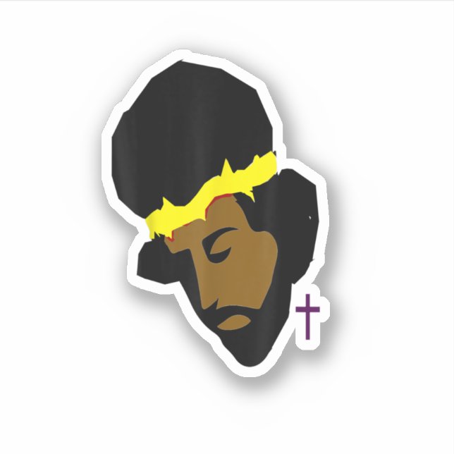 African American Jesus Black Jesus Art  Sticker (Front)
