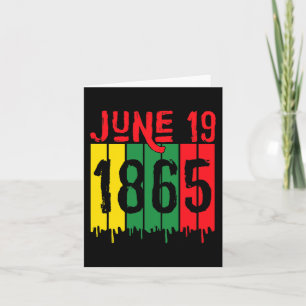 African American June 19 1865 Juneteenth Card