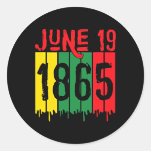 African American June 19 1865 Juneteenth Classic Round Sticker