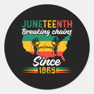 African American Juneteenth 1865 Black History Mon Classic Round Sticker