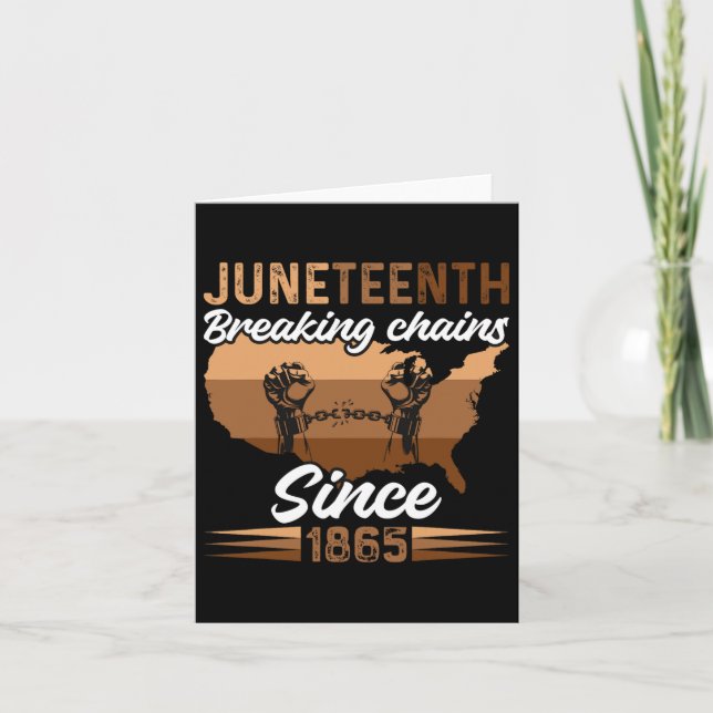 African American Juneteenth 1865  Card (Front)