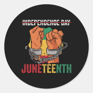 African American Juneteenth Black History Month Classic Round Sticker