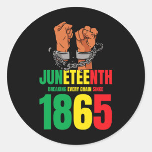 African American Juneteenth Breaking Every Chain S Classic Round Sticker