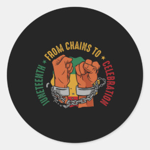 African American Juneteenth Celebration Black Hist Classic Round Sticker