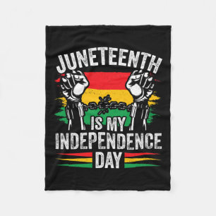 African American Juneteenth My Independence Day  Fleece Blanket