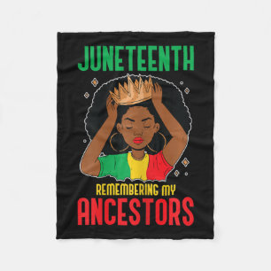 African American Juneteenth Remembering My Ancesto Fleece Blanket