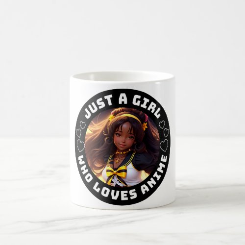 African American Just A Girl Who Loves Anime Cute Coffee Mug