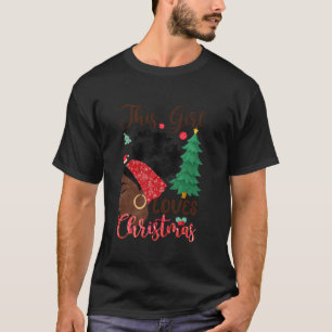 African American Just A Girl Who Loves Christmas B T-Shirt
