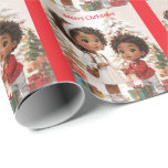 African American Kids Merry Christmas Wrapping Paper<br><div class="desc">Let these adorable children bring a smile to your face this Christmas season. Customize the words on this beautiful wrapping paper to express your own thoughts or leave as it. Merry Christmas!</div>