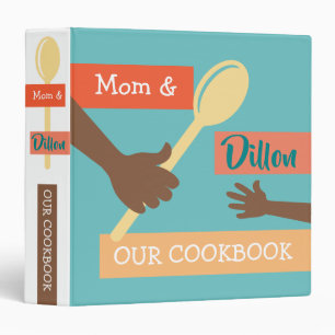 African American kids personalized cookbook recipe 3 Ring Binder