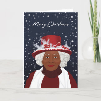 African American Lady Christmas Cards