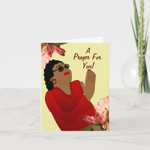 African American Lady Get Well Card