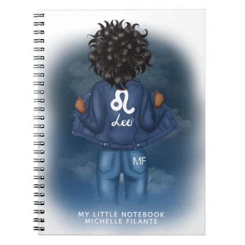 African American Leo Zodiac Sign Personal Notebook