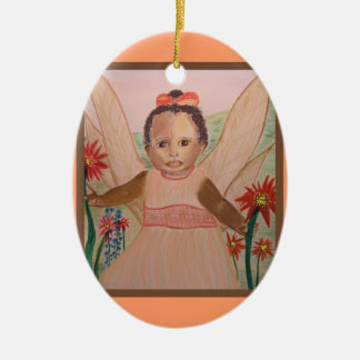 African American Little Angel Ornament