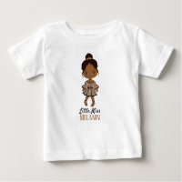 African American Little Miss Melanin Girl T-Shirt