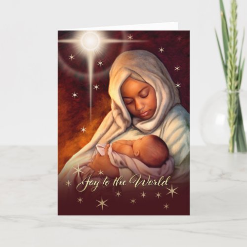 African American Madonna and Child Christmas Cards