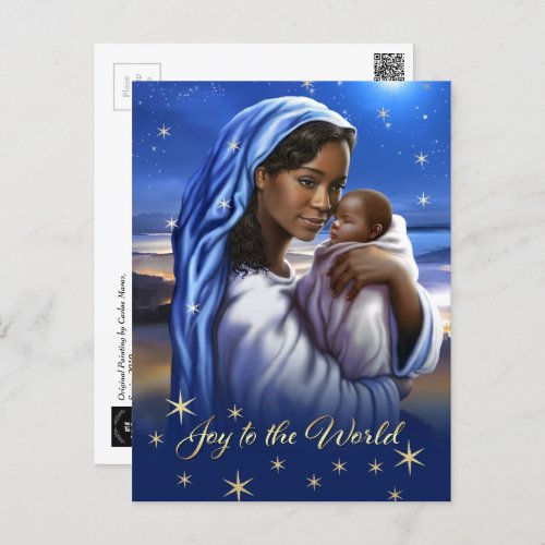 African American Madonna Christmas Postcards