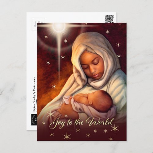 African American Madonna Christmas Postcards