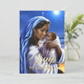 African American Madonna Flat Christmas Cards | Zazzle