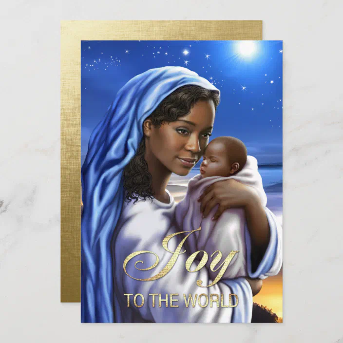 Black & Gold Xmas Angel Personalised Christmas Card
