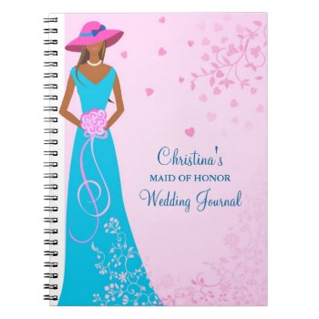 African American Maid Of Honor Journal Notebook by SquirrelHugger at Zazzle