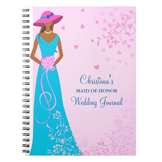 African American Maid of Honor Journal Notebook (Front)