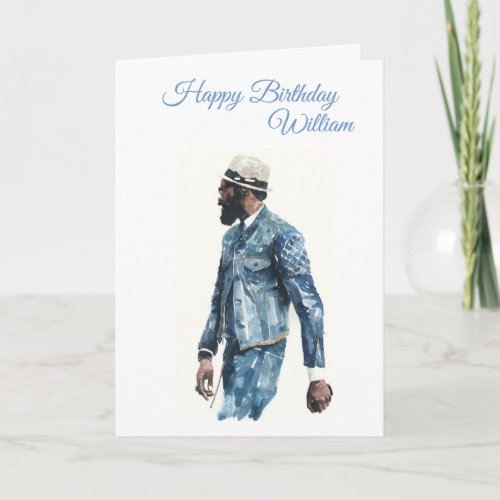 African American Male _ Birthday Card